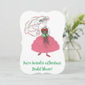 Weihnachts-Brautparty Einladung (Stehend Vorderseite)