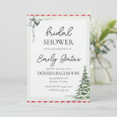 Weihnachts-Brautparty Einladung (Stehend Vorderseite)