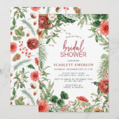 Weihnachts-Brautparty Einladung (Vorne/Hinten)