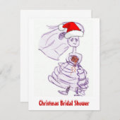 Weihnachts-Brautparty Einladung (Vorne/Hinten)