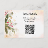 Weihnachts-Brautparty Hochzeit Details Begleitkarte (Vorderseite)