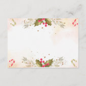 Weihnachts-Brautparty Hochzeit Details Begleitkarte (Rückseite)