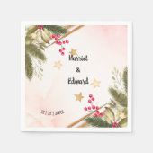 Weihnachts-Brautparty, Hochzeitsempfang Serviette (Vorderseite)