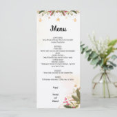 Weihnachts-Brautparty Menükarte (Stehend Vorderseite)