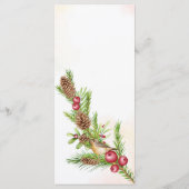 Weihnachts-Brautparty Menükarte (Rückseite)