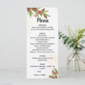 Weihnachts-Brautparty Menükarte (Stehend Vorderseite)