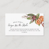 Weihnachts-Brautparty Rezept Anfrage Begleitkarte (Vorderseite)