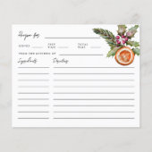 Weihnachts-Brautparty Rezept-Karte (Vorderseite)