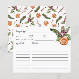 Weihnachts-Brautparty Rezept-Karte