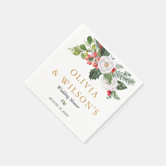 Weihnachts-Brautparty Serviette (Ecke)