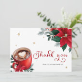 Weihnachts-Brautparty Vielen Dank Einladung (Stehend Vorderseite)