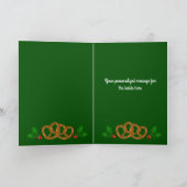 Weihnachts-Bretzel-Muster mit Heiligen: Fügen Sie Karte (Innenseite)