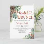 Weihnachts-Bridal-Brunch Einladung (Stehend Vorderseite)