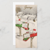 Weihnachts-Briefkästen Geschenke Feiertagskarte (Vorne/Hinten)