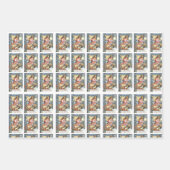 Weihnachts-Briefmarke Collage Wrapping Paper Geschenkpapier Set (Vorderseite 3)
