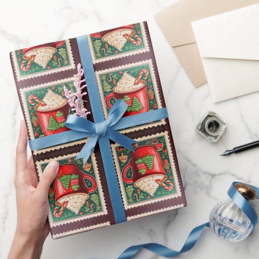 Weihnachts-Briefmarke Geschenkpapier (Schenken)