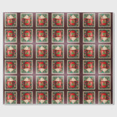 Weihnachts-Briefmarke Geschenkpapier (Flach)