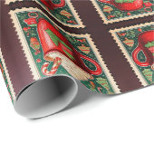 Weihnachts-Briefmarke Geschenkpapier (Rolleneckpunkt)