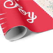 Weihnachts-Briefmarke Individuelle Name und Fotos Geschenkpapier (Rolleneckpunkt)