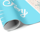 Weihnachts-Briefmarke Individuelle Name und Fotos Geschenkpapier (Rolleneckpunkt)