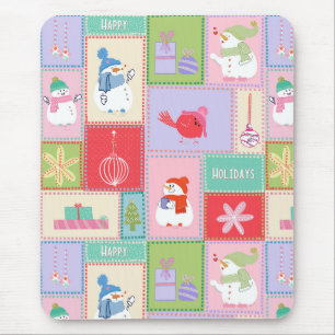 Weihnachts-Briefmarke iPad-Cover Mousepad