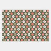 Weihnachts-Briefmarke Ornamente Umschlag Papier Se (Vorderseite 2)