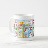 Weihnachts-Briefmarke-Sammlung Personalisierbarer  Kaffeetasse (Vorderseite Links)