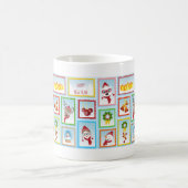 Weihnachts-Briefmarke-Sammlung Personalisierbarer  Kaffeetasse (Mittel)