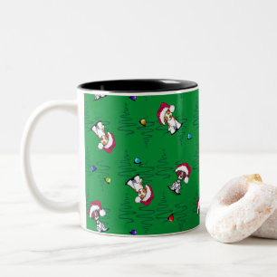 Weihnachts-Brittanies Zwei-Tone-Kaffee-Tasse Zweifarbige Tasse