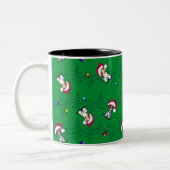 Weihnachts-Brittanies Zwei-Tone-Kaffee-Tasse Zweifarbige Tasse (Links)