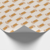 Weihnachts-Brown Sleds Wrapping Paper Geschenkpapier (Ecke)