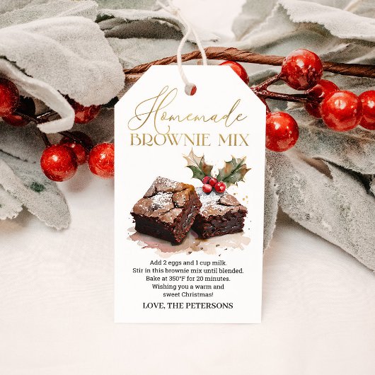 Weihnachts-Brownie-Mix Süße Leckerei Geschenkanhänger