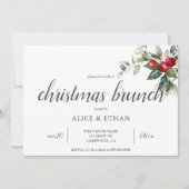 Weihnachts-Brunch Berry Verlasse Einladung (Vorderseite)