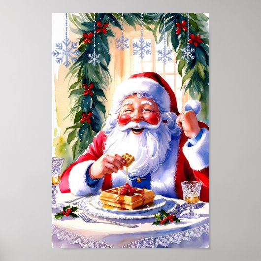 Weihnachts-Brunch Moderne Print Poster (Vorne)