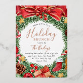 Weihnachts-Brunch Weihnachts-Chic Folieneinladung (Vorderseite)