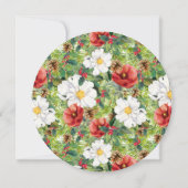 Weihnachts-Brunch Weihnachtsschmuck Wasserfarbe Bl Einladung (Rückseite)