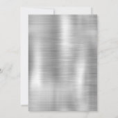 Weihnachts brushed Metall Silber Gold Danke Karte (Rückseite)