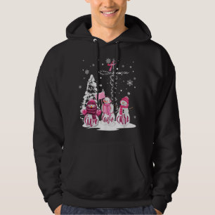 Weihnachts Brustkrebs Live Liebe Heilung Snowman C Hoodie