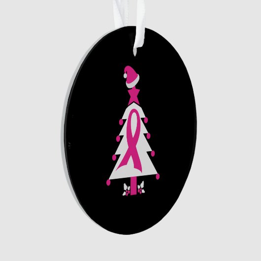 Weihnachts-Brustkrebs Ornament (Vorderseite)