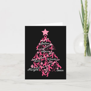 Weihnachts Brustkrebs Urlaub Rosa Ribbon Kampf Karte