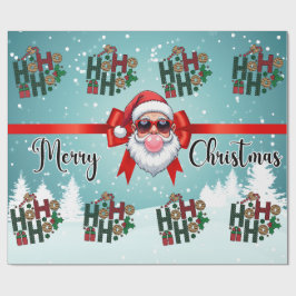 Weihnachts-Bubble-Gum-Santa-Geschenkpapier Geschenkpapier