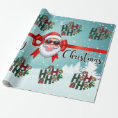 Weihnachts-Bubble-Gum-Santa-Geschenkpapier Geschenkpapier (Ungerollt)