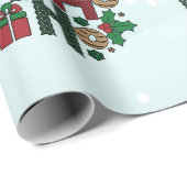 Weihnachts-Bubble-Gum-Santa-Geschenkpapier Geschenkpapier (Rolleneckpunkt)