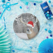 Weihnachts-Buckel in Schneeflocken Pappteller (Party)