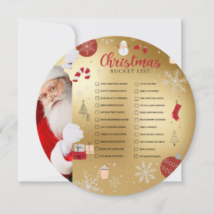 Weihnachts-Bucket-List-Karte Feiertagskarte