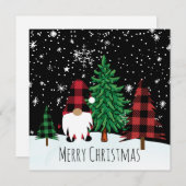 Weihnachts Buffalo Print Gnome Weihnachtskarte (Vorne/Hinten)
