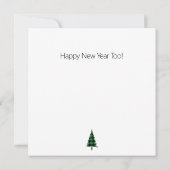 Weihnachts Buffalo Print Gnome Weihnachtskarte (Rückseite)