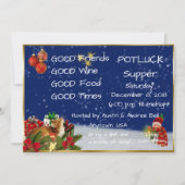 Weihnachts-Buffet-Abendparty Einladung (Vorderseite)