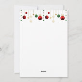 Weihnachts-Bulb-Grenz-Fotokarte Feiertagskarte (Rückseite)