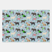 Weihnachts-Bulldog-Wrapping Paper Sheets Geschenkpapier Set (Vorderseite 3)